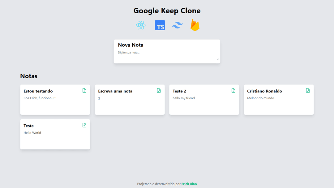 Project Google Keep Clone
